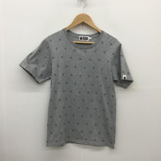 アベイシングエイプ A BATHING APE Tシャツ 半袖 ドット柄 猿顔 S ドット 灰 / グレー /  メンズ USED 古着 中古 10089485