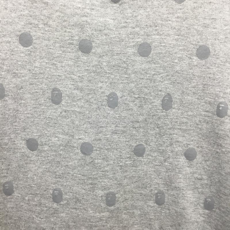 アベイシングエイプ A BATHING APE Tシャツ 半袖 ドット柄 猿顔 S ドット 灰 / グレー /  メンズ USED 古着 中古 10089485