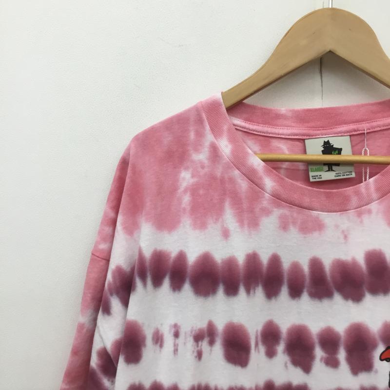 リアルバッドマン REAL BAD MAN Tシャツ 半袖 タイダイ Delic Sun Tie Dye S/S Tee XL グラデーション 赤 / レッド / X 桃 / ピンク /  メンズ USED 古着 中古 10089486