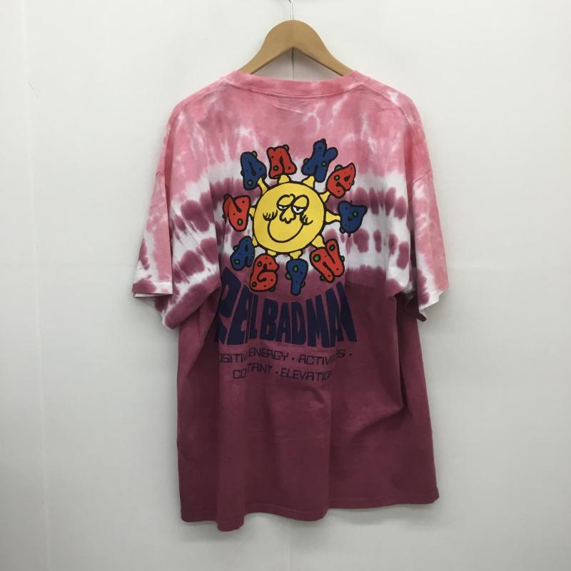 リアルバッドマン REAL BAD MAN Tシャツ 半袖 タイダイ Delic Sun Tie Dye S/S Tee XL グラデーション 赤 / レッド / X 桃 / ピンク /  メンズ USED 古着 中古 10089486