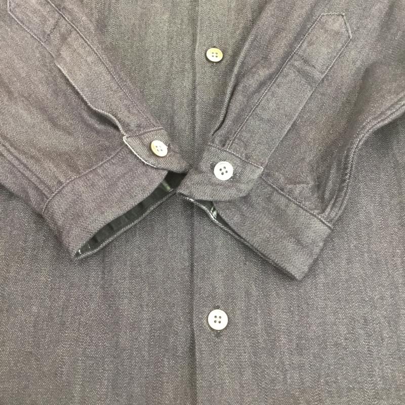 ポールスミス Paul Smith シャツ、ブラウス 長袖 バンドカラー ノーカラー デニム S グラデーション インディゴ / インディゴ /  メンズ USED 古着 中古 10089492