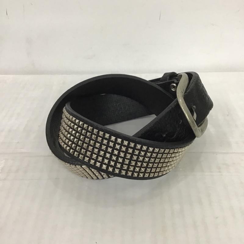 エゴトリッピング EGO TRIPPING ベルト・バックル ベルト スタッズ レザー ロゴ、文字 黒 / ブラック / X 銀 / シルバー / メンズ USED 古着 中古 10089520
