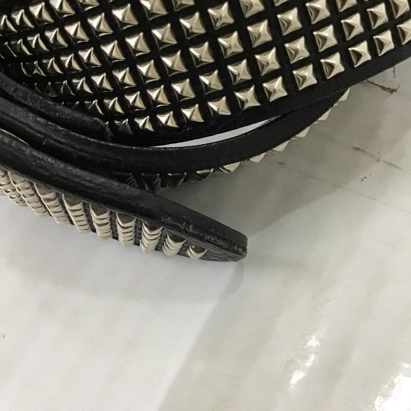 エゴトリッピング EGO TRIPPING ベルト・バックル ベルト スタッズ レザー ロゴ、文字 黒 / ブラック / X 銀 / シルバー / メンズ USED 古着 中古 10089520