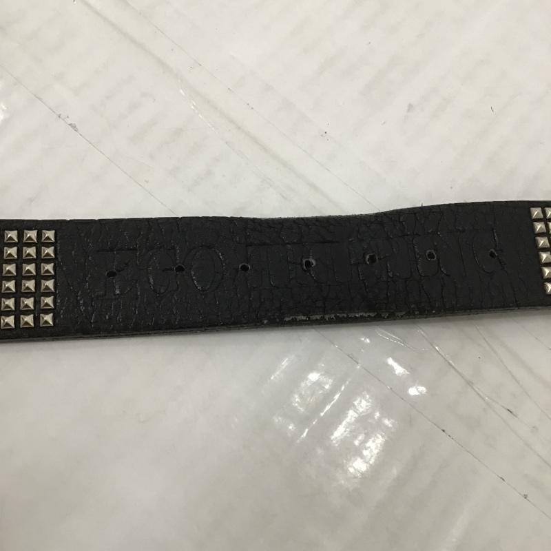 エゴトリッピング EGO TRIPPING ベルト・バックル ベルト スタッズ レザー ロゴ、文字 黒 / ブラック / X 銀 / シルバー / メンズ USED 古着 中古 10089520