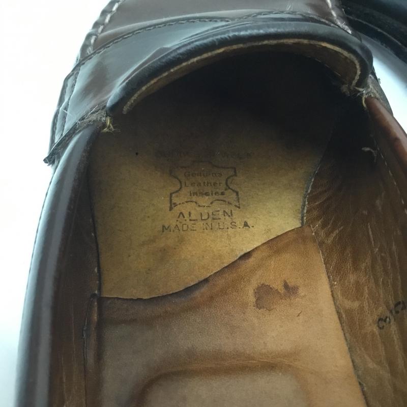 オールデン ALDEN ローファー ローファー コインローファー 986 USA製 US:8 茶 / ブラウン / メンズ USED 古着 中古 10089532