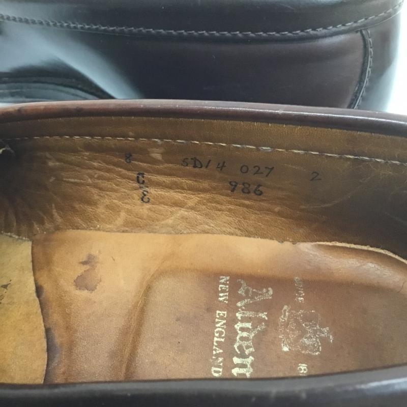オールデン ALDEN ローファー ローファー コインローファー 986 USA製 US:8 茶 / ブラウン / メンズ USED 古着 中古 10089532