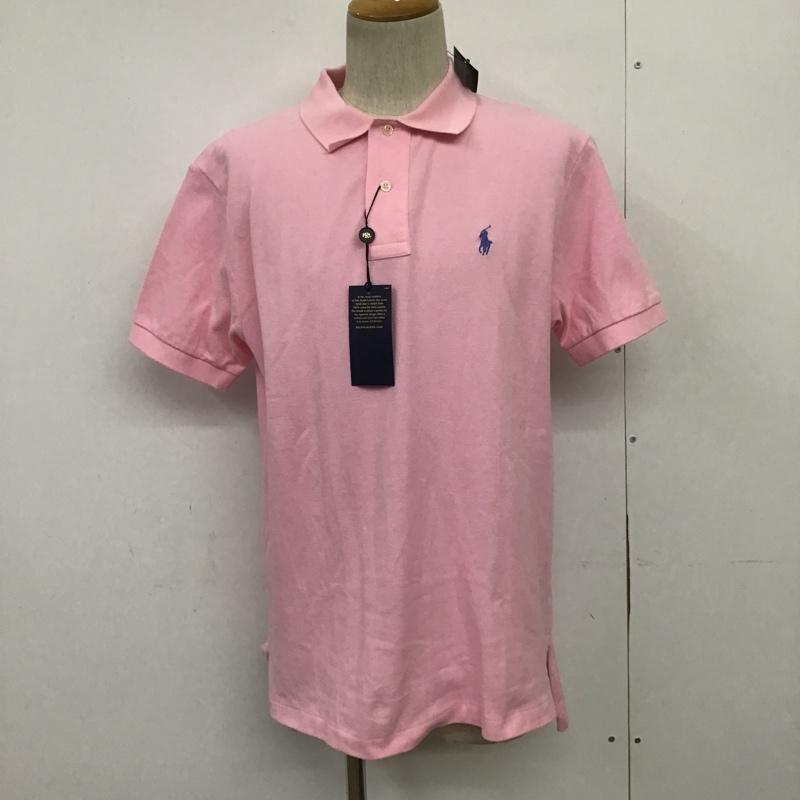 ポロバイラルフローレン Polo by RALPH LAUREN ポロシャツ 半袖 半袖 タグ付き L ワンポイント 桃 / ピンク / メンズ USED 古着 中古 10089544
