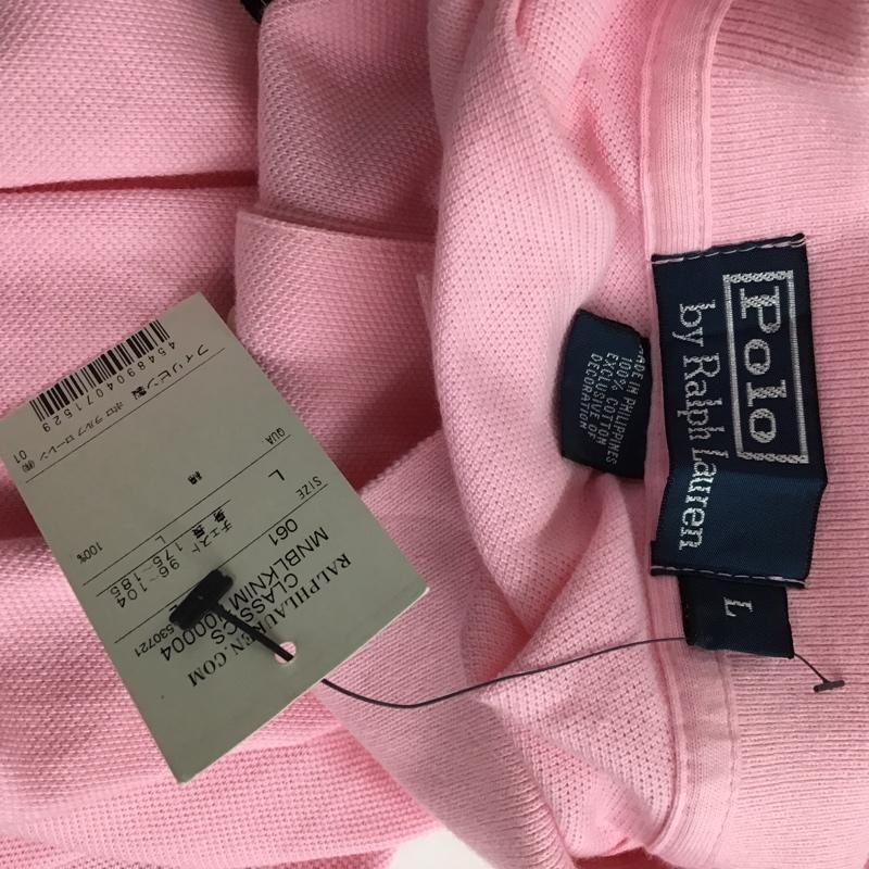 ポロバイラルフローレン Polo by RALPH LAUREN ポロシャツ 半袖 半袖 タグ付き L ワンポイント 桃 / ピンク / メンズ USED 古着 中古 10089544