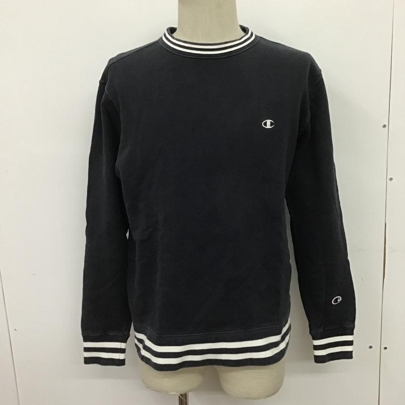 チャンピオン Campion トレーナー 長袖 スウェット L 無地 紺 / ネイビー / メンズ USED 古着 中古 10089566