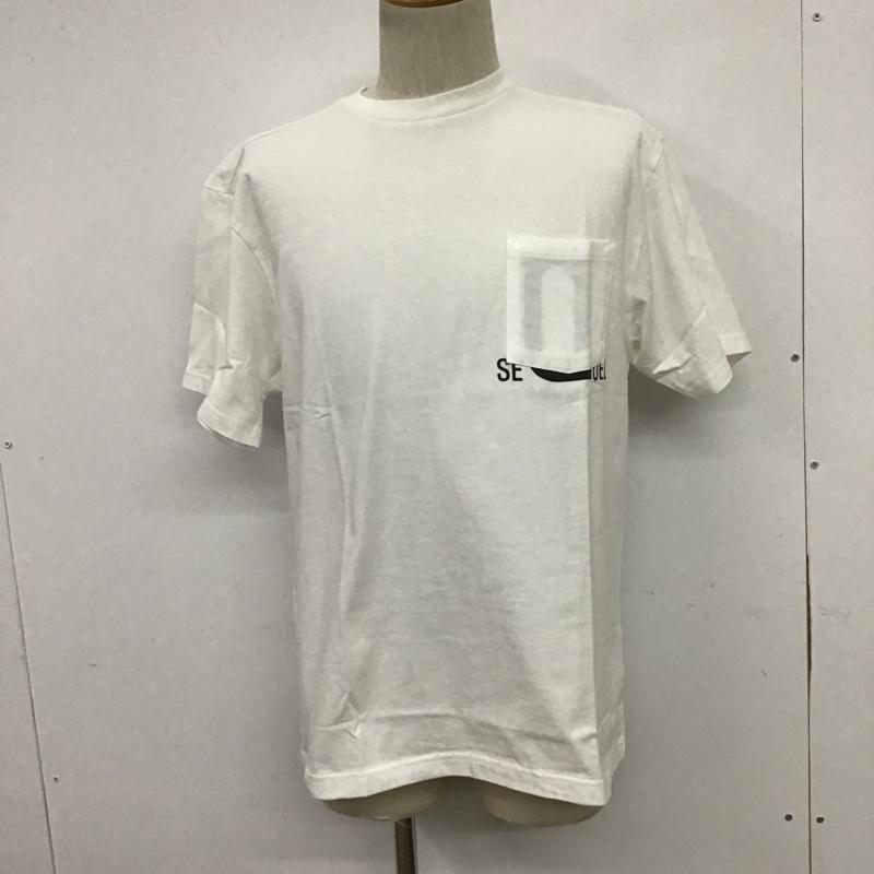 シークエル SEQUEL Tシャツ 半袖 胸ポケット M ロゴ、文字 白 / ホワイト /  メンズ USED 古着 中古 10089589