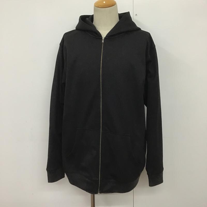 ステューシー STUSSY パーカー 長袖 ジップパーカー XL 無地 黒 / ブラック / メンズ USED 古着 中古 10089625