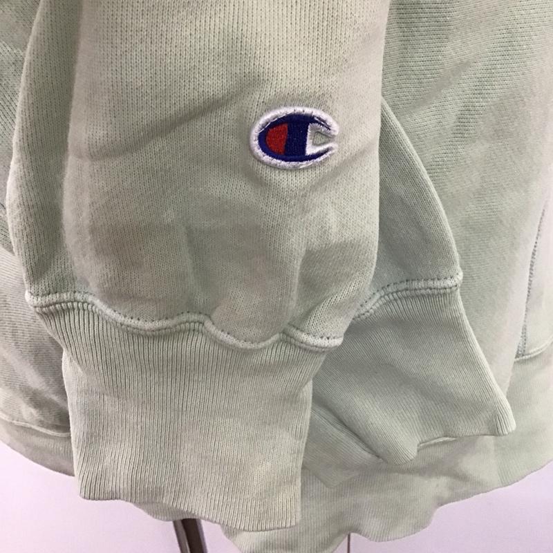 チャンピオン Campion トレーナー 長袖 スウェット XL 無地 薄緑 / ライトグリーン / メンズ USED 古着 中古 10089648