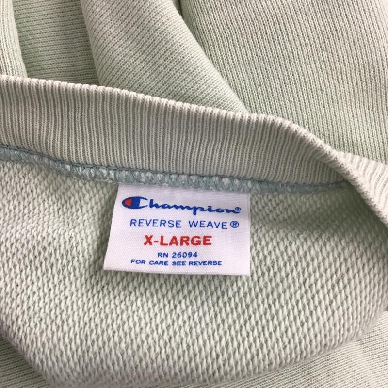 チャンピオン Campion トレーナー 長袖 スウェット XL 無地 薄緑 / ライトグリーン / メンズ USED 古着 中古 10089648