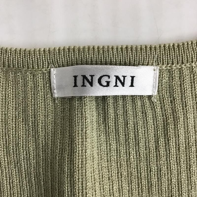 イング INGNI ベスト ベスト 201-910471-84 プルオーバー サイドリボン M 無地 カーキ / カーキ / レディース USED 古着 中古 10089649