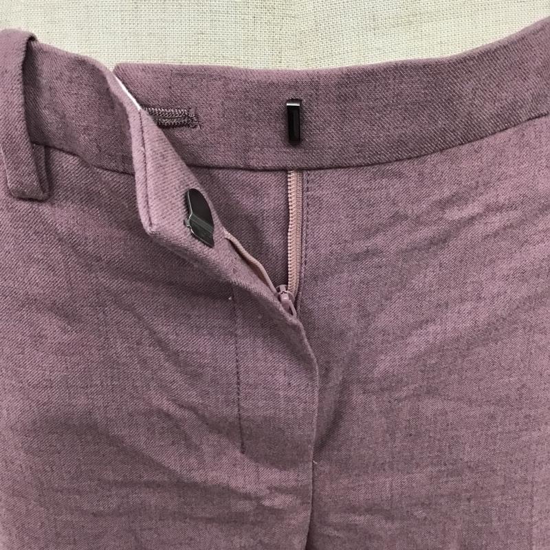 セオリー theory ボトムス ボトムス 01-9406400-235-704 Wide Trouser ワイドパンツ 4 無地 紫 / パープル / レディース USED 古着 中古 10089676