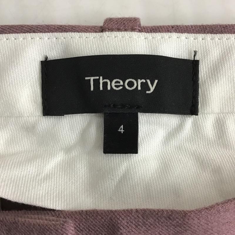 セオリー theory ボトムス ボトムス 01-9406400-235-704 Wide Trouser ワイドパンツ 4 無地 紫 / パープル / レディース USED 古着 中古 10089676