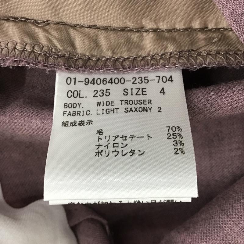 セオリー theory ボトムス ボトムス 01-9406400-235-704 Wide Trouser ワイドパンツ 4 無地 紫 / パープル / レディース USED 古着 中古 10089676
