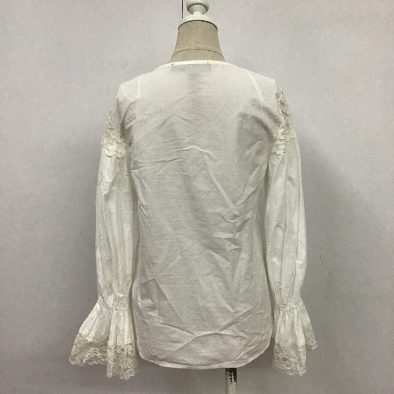 ザラベーシック ZARA BASIC シャツ、ブラウス 長袖 3564 156 250 Vネック XS 白 / ホワイト / レディース USED 古着 中古 10089678