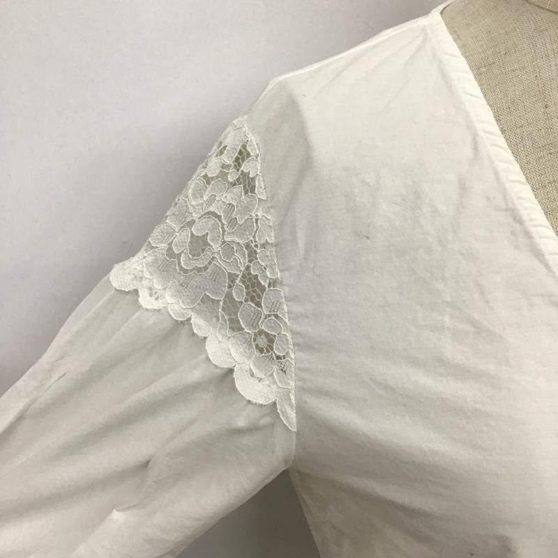 ザラベーシック ZARA BASIC シャツ、ブラウス 長袖 3564 156 250 Vネック XS 白 / ホワイト / レディース USED 古着 中古 10089678