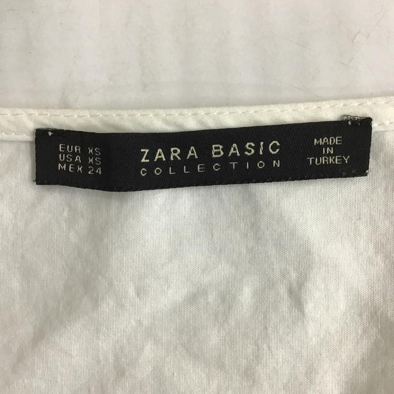 ザラベーシック ZARA BASIC シャツ、ブラウス 長袖 3564 156 250 Vネック XS 白 / ホワイト / レディース USED 古着 中古 10089678