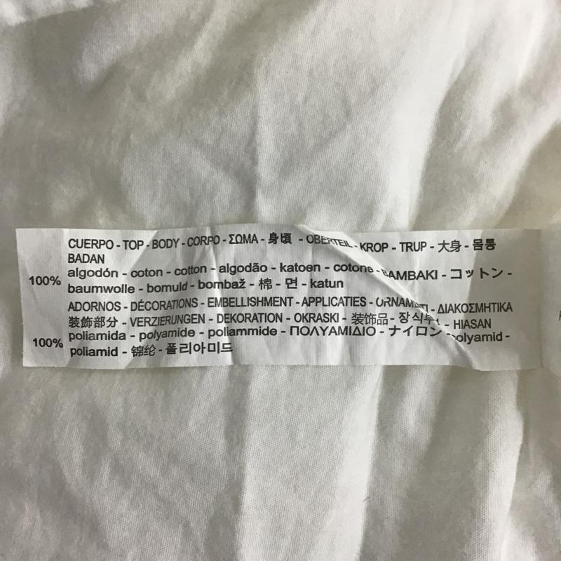 ザラベーシック ZARA BASIC シャツ、ブラウス 長袖 3564 156 250 Vネック XS 白 / ホワイト / レディース USED 古着 中古 10089678