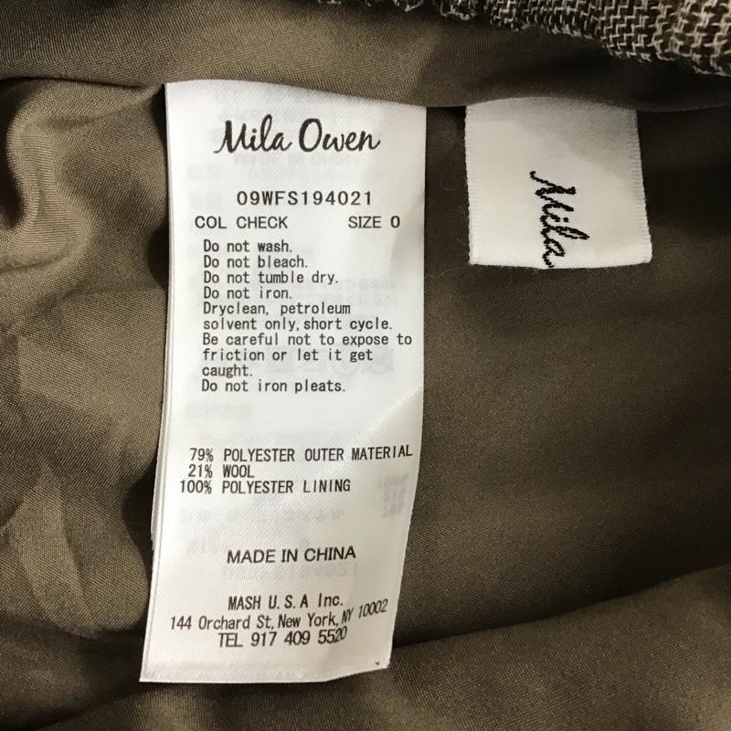 ミラオーウェン Mila Owen スカート ロングスカート 0 チェック マルチカラー / マルチカラー / レディース USED 古着 中古 10089689