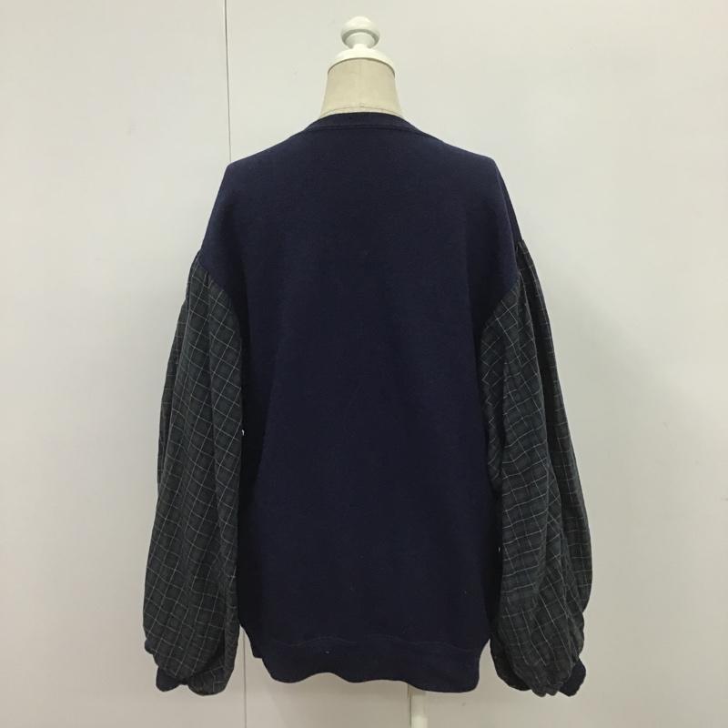 フルーツオブザルーム FRUIT OF THE LOOM トレーナー 長袖 M 無地 紺 / ネイビー / レディース USED 古着 中古 10089693