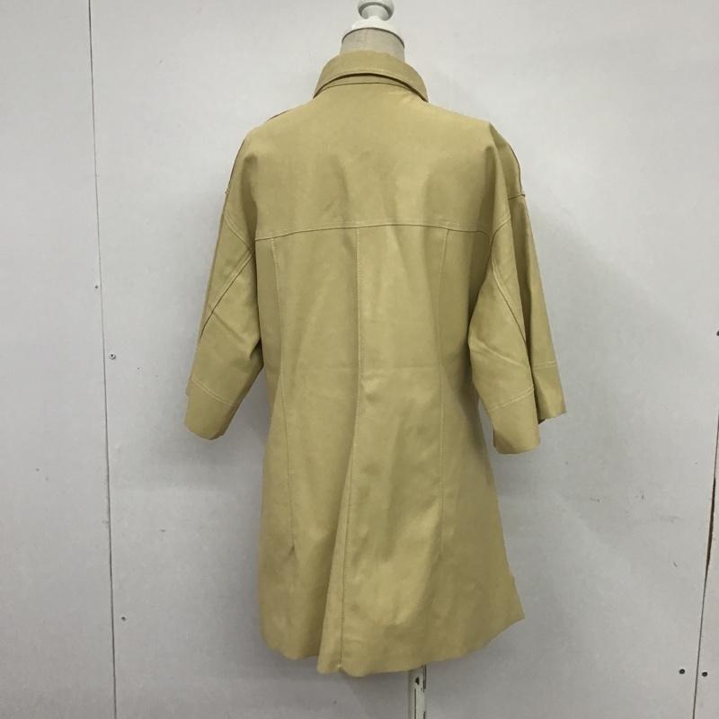 スローバイスライ THROW by SLY シャツ、ブラウス 半袖 030DA030-0620 VEGAN LEATHER SH FREE 無地 ベージュ / ベージュ / レディース USED 古着 中古 10089697
