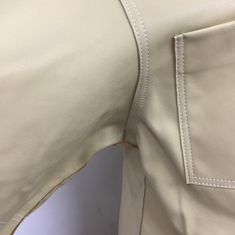 スローバイスライ THROW by SLY シャツ、ブラウス 半袖 030DA030-0620 VEGAN LEATHER SH FREE 無地 ベージュ / ベージュ / レディース USED 古着 中古 10089697