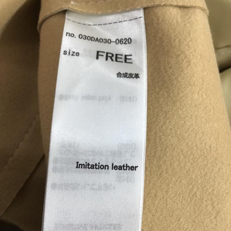 スローバイスライ THROW by SLY シャツ、ブラウス 半袖 030DA030-0620 VEGAN LEATHER SH FREE 無地 ベージュ / ベージュ / レディース USED 古着 中古 10089697
