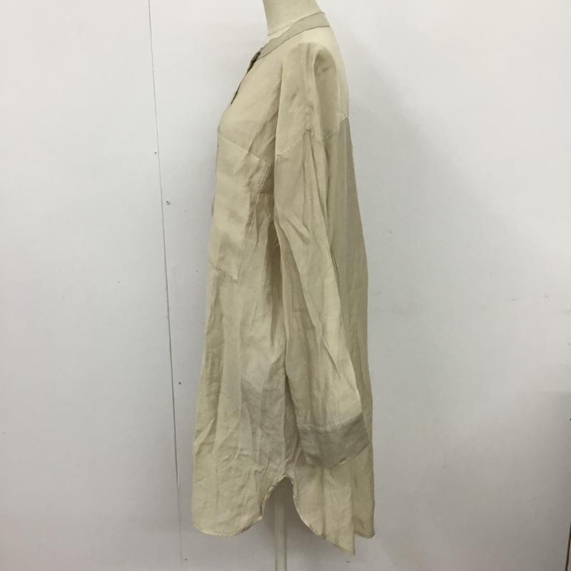 アルシーヴ archives シャツ、ブラウス 長袖 M 無地 ベージュ / ベージュ / レディース USED 古着 中古 10089724
