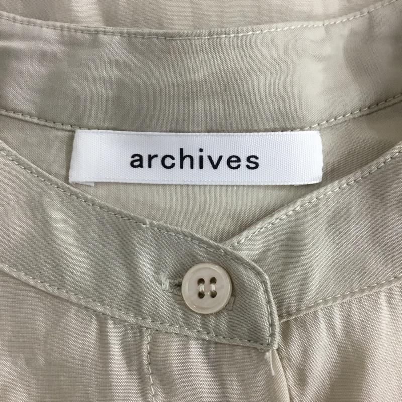 アルシーヴ archives シャツ、ブラウス 長袖 M 無地 ベージュ / ベージュ / レディース USED 古着 中古 10089724