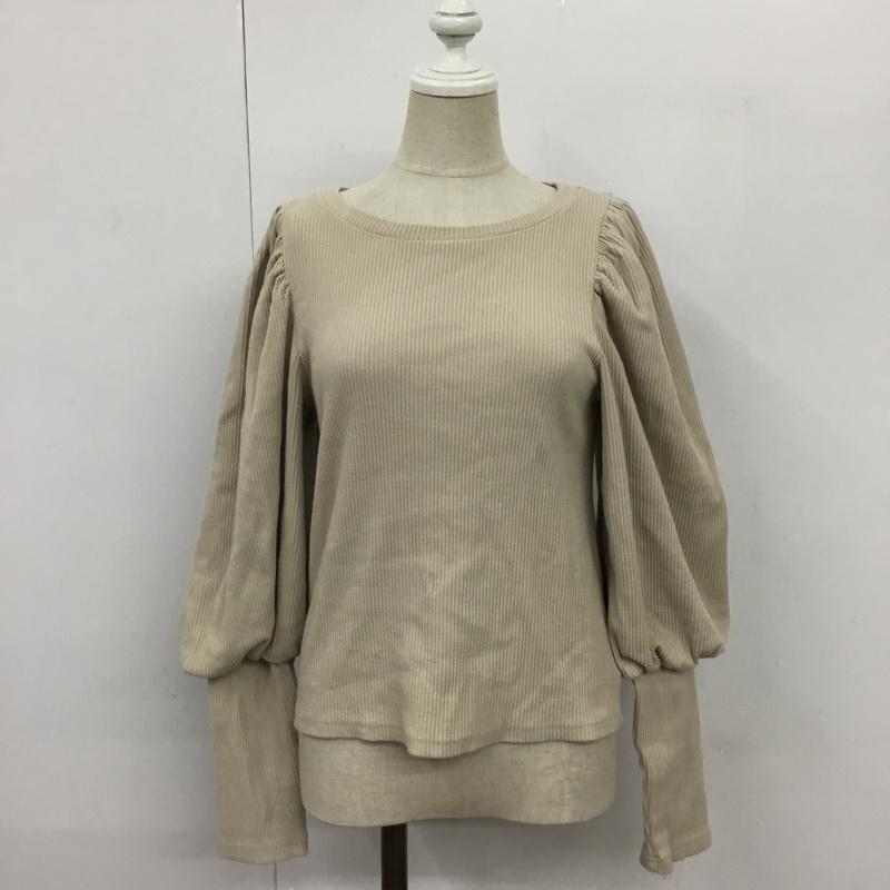 アルシーヴ archives カットソー 長袖 無地 ベージュ / ベージュ / レディース USED 古着 中古 10089732
