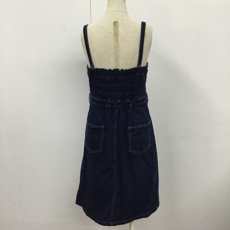 ヘザー Heather ジャンパースカート ジャンパースカート デニム M 無地 インディゴ / インディゴ / レディース USED 古着 中古 10089734