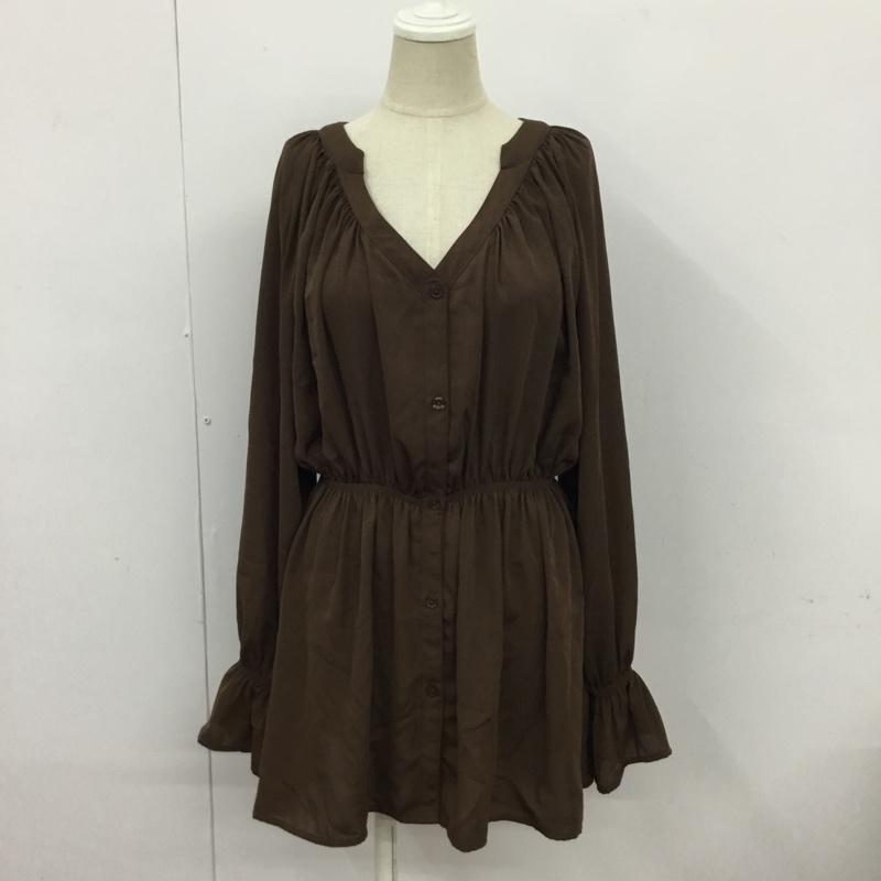 アルシーヴ archives チュニック 長袖 無地 茶 / ブラウン / レディース USED 古着 中古 10089742