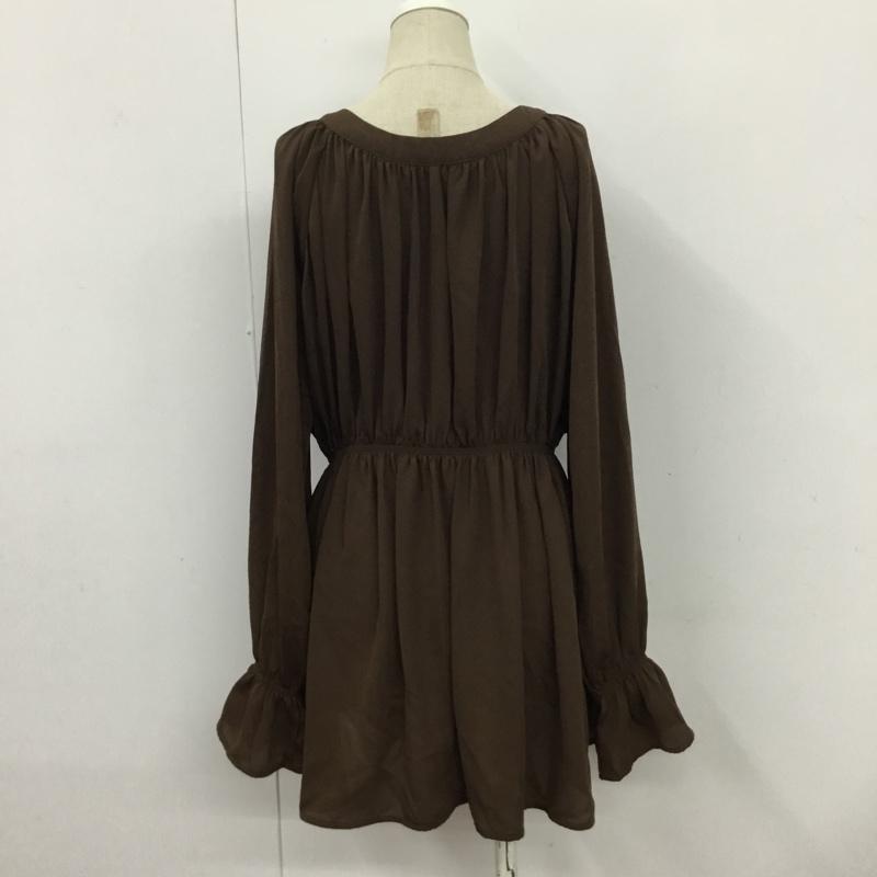 アルシーヴ archives チュニック 長袖 無地 茶 / ブラウン / レディース USED 古着 中古 10089742