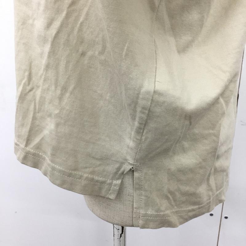 サマンサモスモスブルー Samansa Mos2 blue Tシャツ 長袖 FREE プリント X ロゴ、文字 ベージュ / ベージュ / レディース USED 古着 中古 10089747