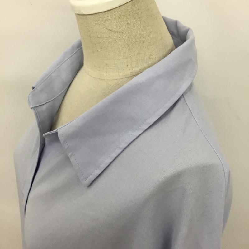 グローバルワーク GLOBAL WORK シャツ、ブラウス 長袖 L 無地 水色 / ライトブルー / レディース USED 古着 中古 10089753