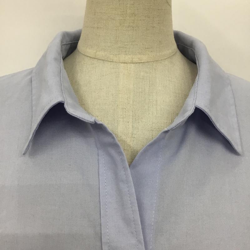 グローバルワーク GLOBAL WORK シャツ、ブラウス 長袖 L 無地 水色 / ライトブルー / レディース USED 古着 中古 10089753