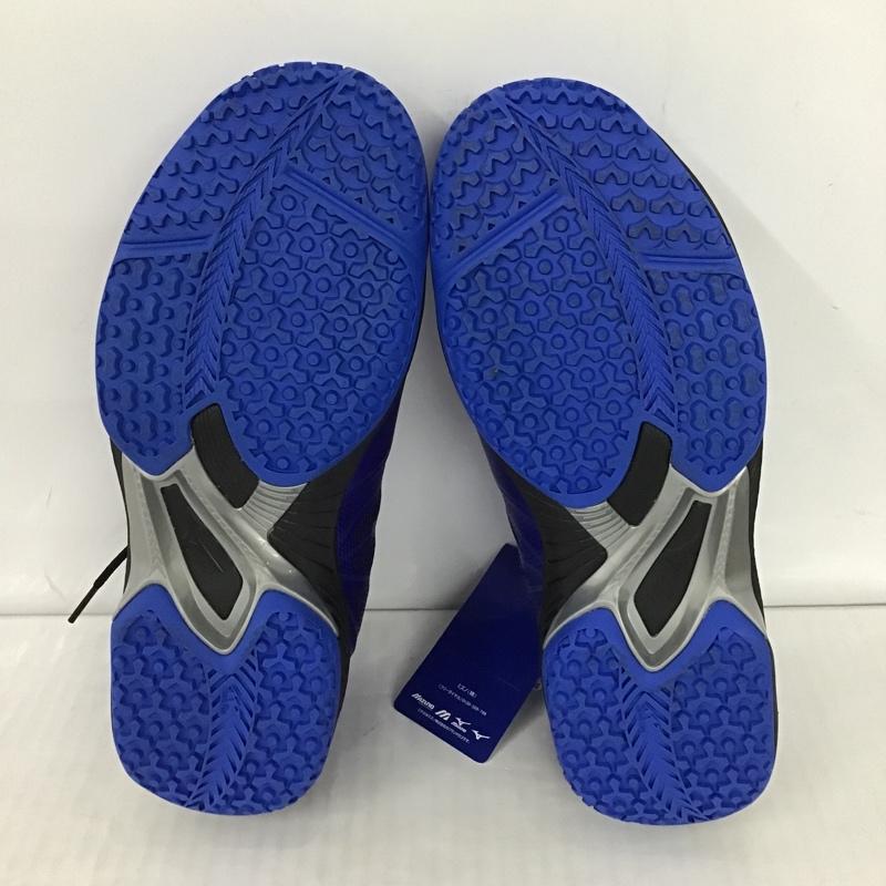 ミズノ MIZUNO シューズ シューズ 61GB201427 テニスシューズ ウエーブエクシード 4 SW OC 25.5cm 箱有 25.5cm 黒 / ブラック / X 青 / ブルー / メンズ USED 古着 中古 10089759