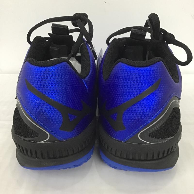 ミズノ MIZUNO シューズ シューズ 61GB201427 テニスシューズ ウエーブエクシード 4 SW OC 25.5cm 箱有 25.5cm 黒 / ブラック / X 青 / ブルー / メンズ USED 古着 中古 10089759