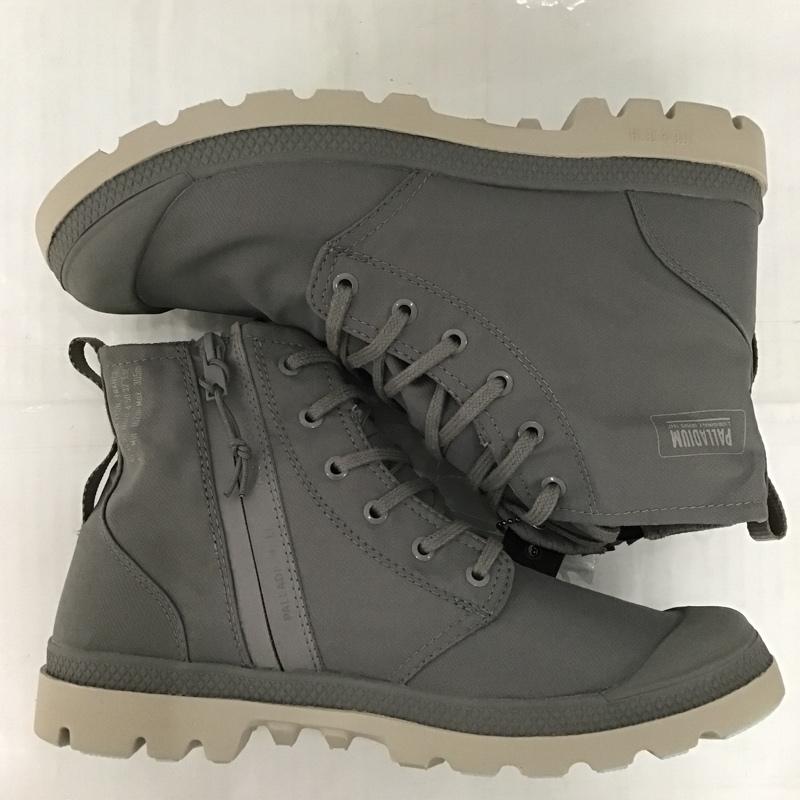 パラディウム PALLADIUM ブーツ ショートブーツ 77856-071-M PAMPA HI SEEKER LITE WP 防水シューズ 27.5cm 箱有 27.5cm ロゴ、文字 灰 / グレー / メンズ USED 古着 中古 10089768