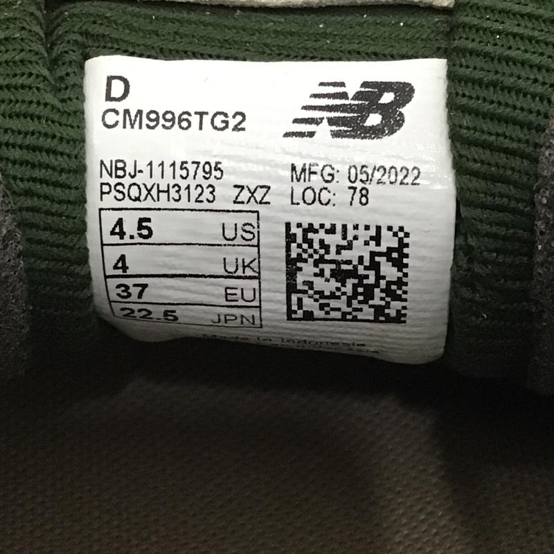 ニューバランス New Balance スニーカー スニーカー CM996TG2 22.5cm 箱有 22.5cm ロゴ、文字 緑 / グリーン / レディース USED 古着 中古 10089775