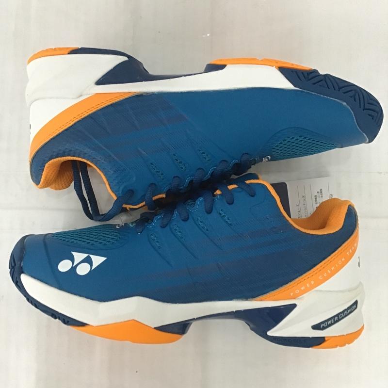 ヨネックス YONEX シューズ シューズ SHTTGC テニスシューズ パワークッションチーム GC 23.5cm 箱有 23.5cm ロゴ、文字 青 / ブルー / X 白 / ホワイト / X 橙 / オレンジ / レディース USED 古着 中古 10089777