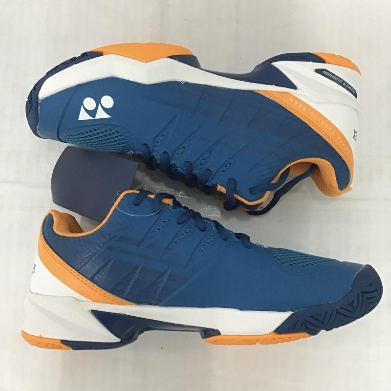 ヨネックス YONEX シューズ シューズ SHTTGC テニスシューズ パワークッションチーム GC 23.5cm 箱有 23.5cm ロゴ、文字 青 / ブルー / X 白 / ホワイト / X 橙 / オレンジ / レディース USED 古着 中古 10089777