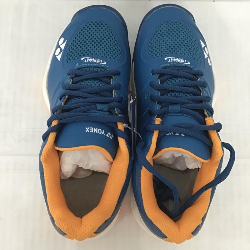 ヨネックス YONEX シューズ シューズ SHTTGC テニスシューズ パワークッションチーム GC 23.5cm 箱有 23.5cm ロゴ、文字 青 / ブルー / X 白 / ホワイト / X 橙 / オレンジ / レディース USED 古着 中古 10089777