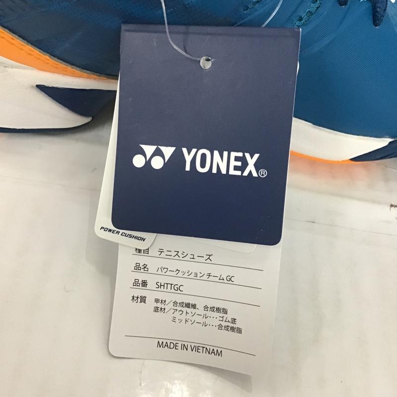 ヨネックス YONEX シューズ シューズ SHTTGC テニスシューズ パワークッションチーム GC 23.5cm 箱有 23.5cm ロゴ、文字 青 / ブルー / X 白 / ホワイト / X 橙 / オレンジ / レディース USED 古着 中古 10089777