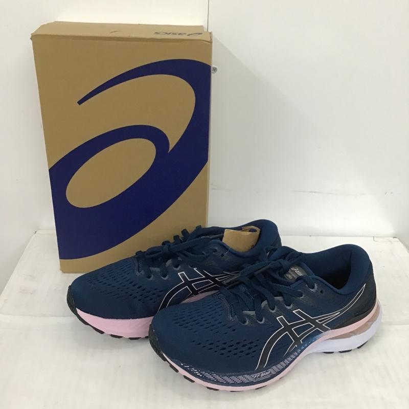 アシックス ASICS スニーカー スニーカー 1012B046 GEL KAYANO 28 23.5cm 箱有 ランニングシューズ 23.5cm ロゴ、文字 紺 / ネイビー / X 桃 / ピンク / レディース USED 古着 中古 10089804