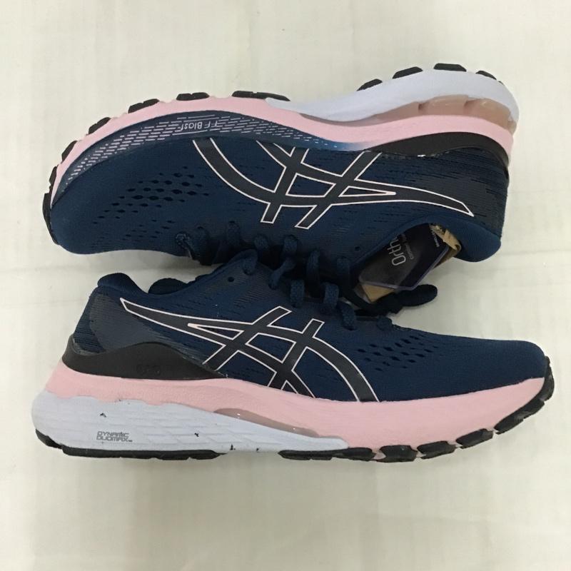 アシックス ASICS スニーカー スニーカー 1012B046 GEL KAYANO 28 23.5cm 箱有 ランニングシューズ 23.5cm ロゴ、文字 紺 / ネイビー / X 桃 / ピンク / レディース USED 古着 中古 10089804