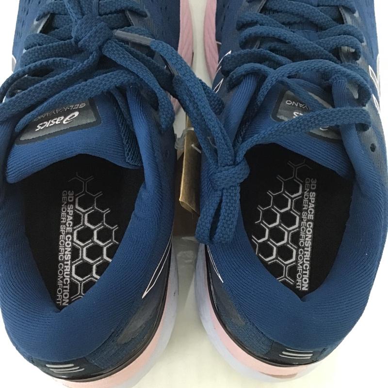アシックス ASICS スニーカー スニーカー 1012B046 GEL KAYANO 28 23.5cm 箱有 ランニングシューズ 23.5cm ロゴ、文字 紺 / ネイビー / X 桃 / ピンク / レディース USED 古着 中古 10089804